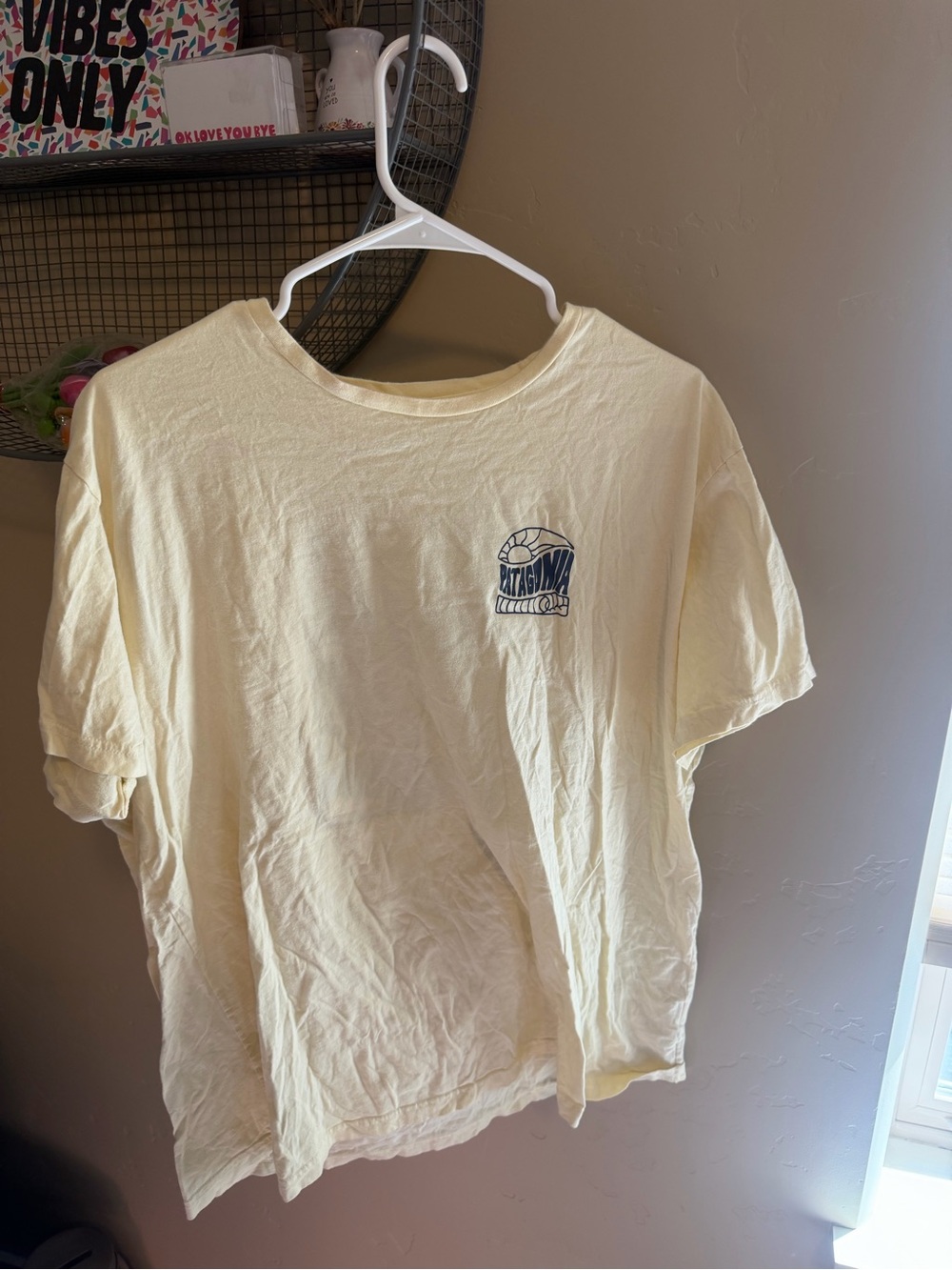 Patagonia Pale Yellow Graphic Organic Cotton Tee